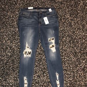 Judy Blue leopard patch brand new